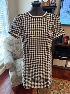 Lilly Pulitzer Black and White Houndstooth Shift Dress
